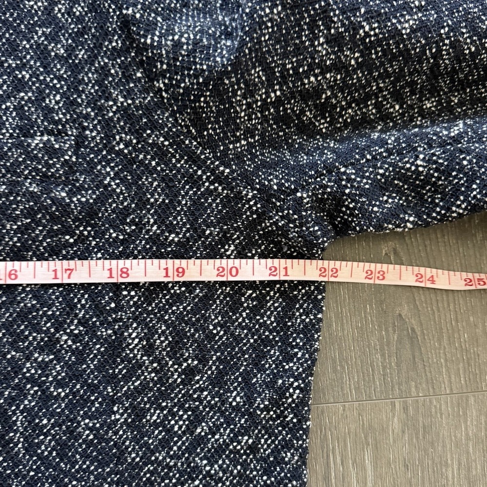 J Crew NWT Micro Tweed Stretch Jacket Blazer Blue Full Zip XL Preppy Office - Picture 6 of 10